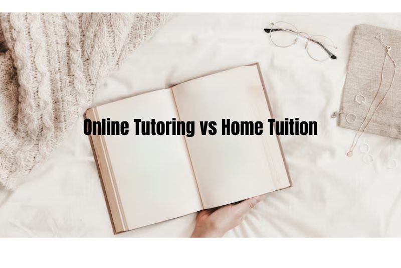 Online tutoring vs home tuition blog banner by Learniee